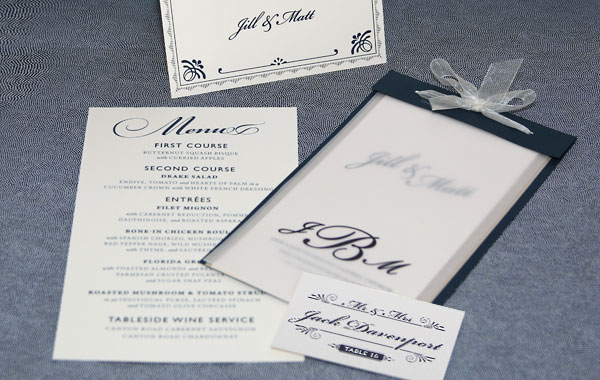 Menu, Wedding Program & Place Card