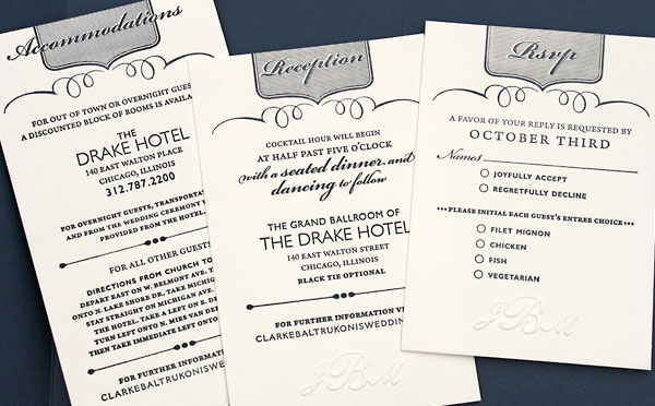 Invitation pieces